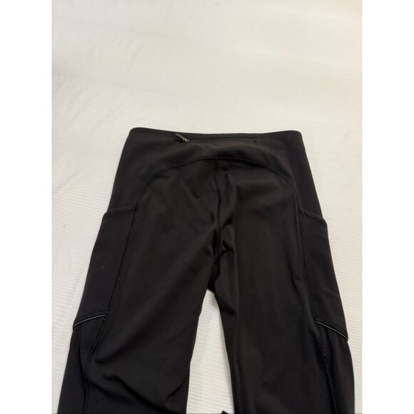 Lululemon Leggings Womens 6 Speed Up Crop Running Black Side Pockets Reflective - Picture 11 of 11